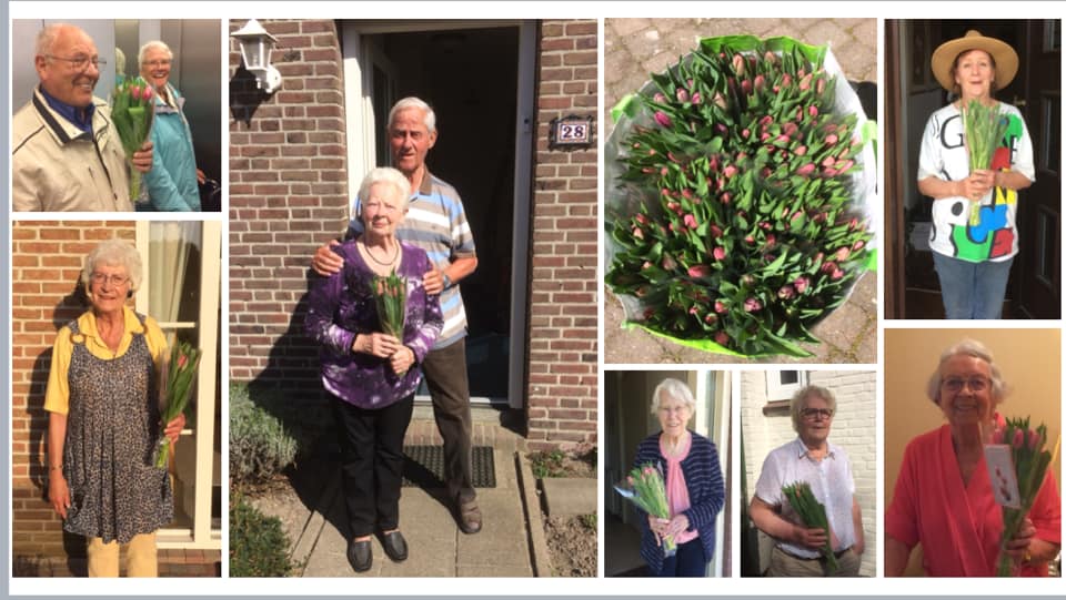Afbeelding kan het volgende bevatten: 7 mensen, inclusief Margryt Poortstra, staande mensen en buiten